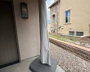 Lot #95- Large Cantilever Patio Umbrella with Weighted Base