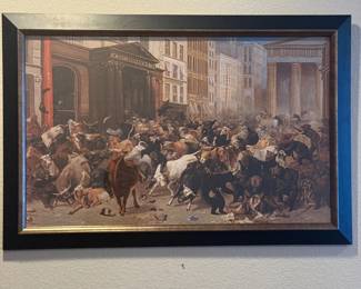 Lot #41- William Holbrook Beard Bulls & Bears Framed Print