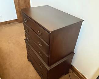 Lot #69- Traditional Dark Wood Six-Drawer Tall Chest