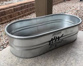 Lot #92- Large Galvanized Oval Beverage Tub 50-Inch
