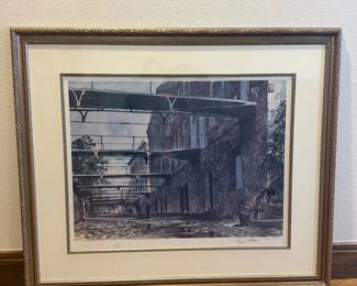 Lot #42- Framed Charleston Architectural Street Scene Print 42 x 36