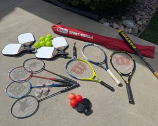 Lot #28- Multi-Sport Racquet, Paddle & Ball Equipment Lot