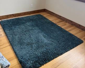 Lot #84- Dark Teal Shag Area Rug 84 x 63