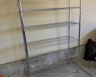 Lot #37- Six-Tier Chrome Wire Storage Shelving Unit 48 x 72