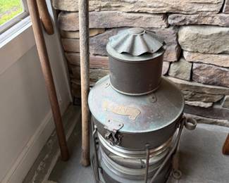 Pair Antique Red ship light