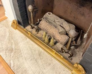 Beautiful antique Brass fire irons