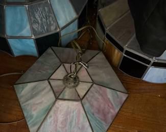 VTG Tiffany Style Hanging Lamps
