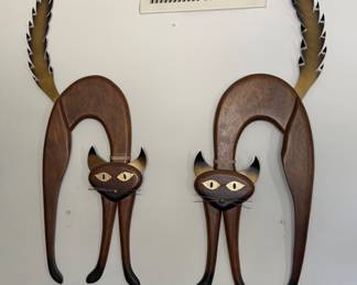 1964 Masketeers Teak Cat Figures