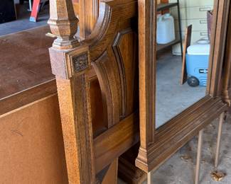 Red Lion Queen Headboard with mirrors