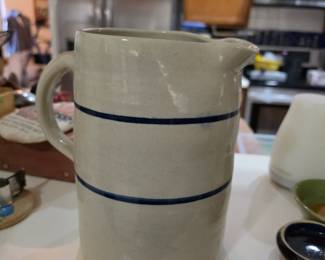 vintage utilitarian stoneware pitcher