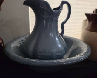 ceramic pitcher-and-wash-basin set