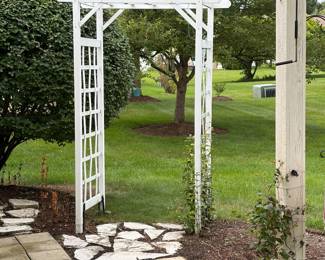 Outdoor white Arbor