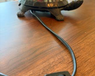 Tiffany style turtle stained glass lamp