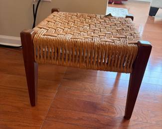 Danish cord weave wooden stool