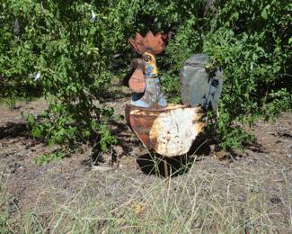 Rustic handcrafted folk art metal Rooster