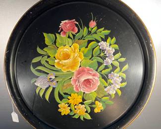 Round tole tray