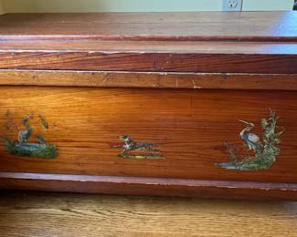 Vintage cedar trunk