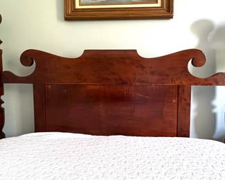 Ornate twin bed head and foot board