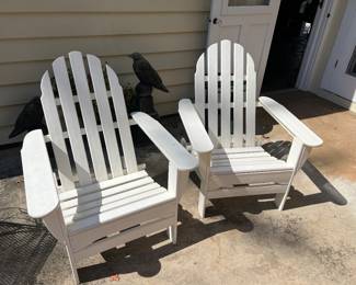 Two heavy patio chairs
