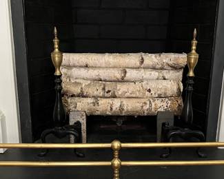 Brass fireplace fender
