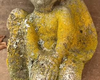 Concrete lawn cherub
