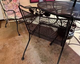 Patio table, chairs and cushions