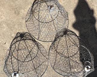 Three plant cages