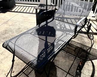 Matching wrought iron chaise lounge