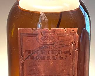 Lamp made from gallon of medicinal syrup