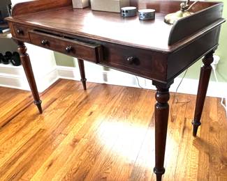 Antique one drawer walnut desk