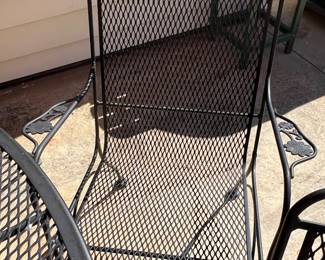 One of the patio chairs