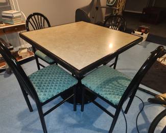 Formica dining table and 4 chairs