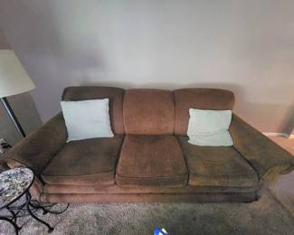 La-Z-Boy brown chenille sofa