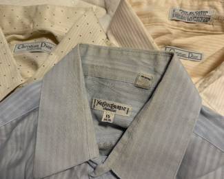 Men’s Christian Dior and Yves Saint Laurent dress shirts