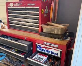 Craftsman Tool Chests & Large Assortment of Garage Tools