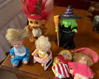 Vintage Troll Doll, Halloween Witch & Miniature Dolls