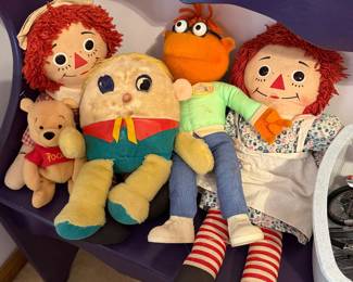 Vintage Character Dolls & Plush – Raggedy Ann, Humpty Dumpty, Muppets & Winnie the Pooh
