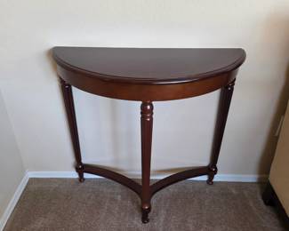 Vintage Bombay Company Mahogany Half Moon Console Table