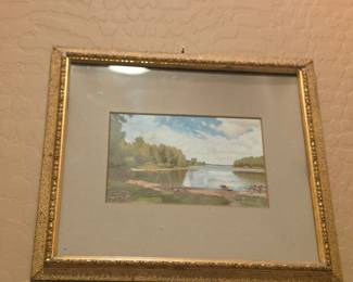 Set of 3 Vintage Gold-Framed Scenic Art Prints
