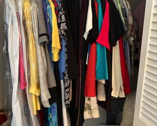 Various Women’s Vintage clothing . Located in back bedroom