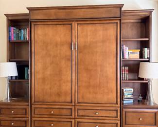 Wall bed with matching bookcases. Pre sell item. Call 480-525-1606 for appointment