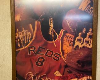 Vintage Michael Harrison "Official Program 1926" Basketball Collage Print