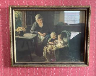 Vintage Print of Mother and Children by Bernard Pothast