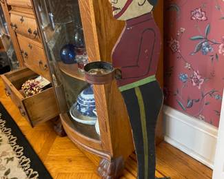 Vintage Bellhop Figural Smoking Stand Ashtray