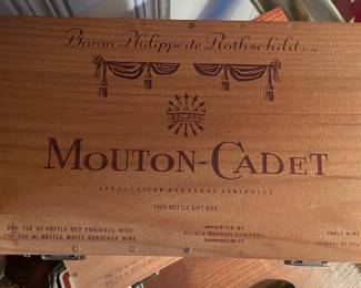 Vintage Mouton-Cadet Baron Philippe de Rothschild Two-Bottle Wine Box