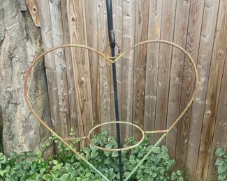 Vintage Heart-Shaped Garden Plant Stake/Trellis
