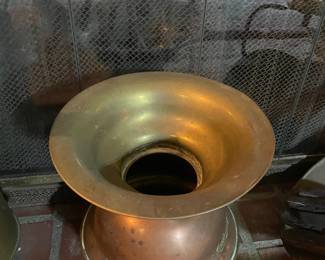 Vintage Copper and Brass Spittoon - Union Pacific Railroad