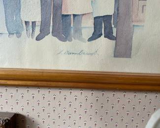 Oil King Cigar Factory Watercolor Print