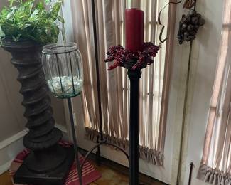 Vintage Wrought Iron Candle Stands