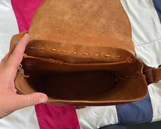 Vintage Mexican Tooled Leather Shoulder Bag